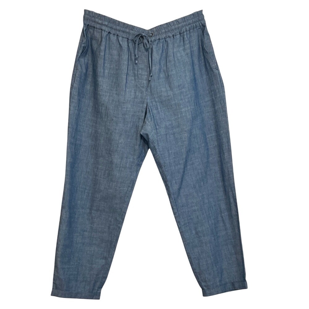 J. Crew Reimagined‎ Pull-On, Ankle Cropped Pants, Women's, Color Blue, Size 12